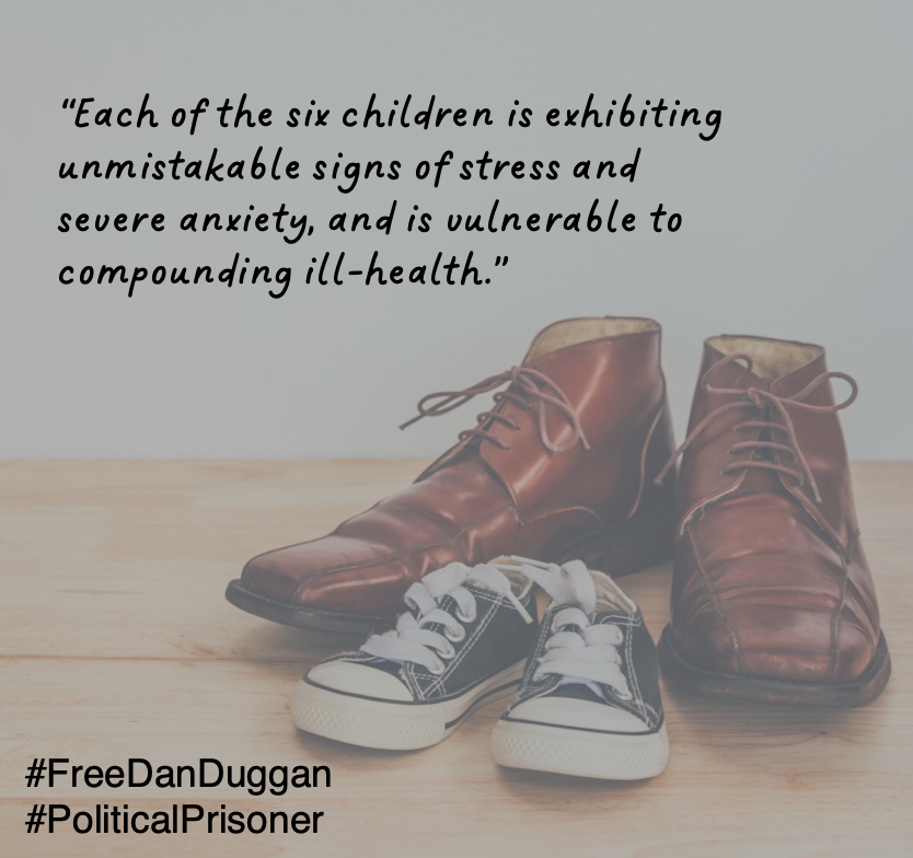 FreeDanDuggan's tweet photo. Paediatrician Dr Paul Bauert, who is Vice President Australian Paediatric Society said this about the Duggan children: ​ “Each of the six children​ is exhibiting unmistakable signs of stress and severe anxiety, and is vulnerable to​ compounding ill-health.”​
​
Please support this struggling Aussie family and send a clear message to Canberra that enough is enough. https://t.co/b5g4qmphf9 ​
​
#PoliticalPrisoner #HumanRights #EnoughIsEnough #Justice4Dan #FreeDanDuggan