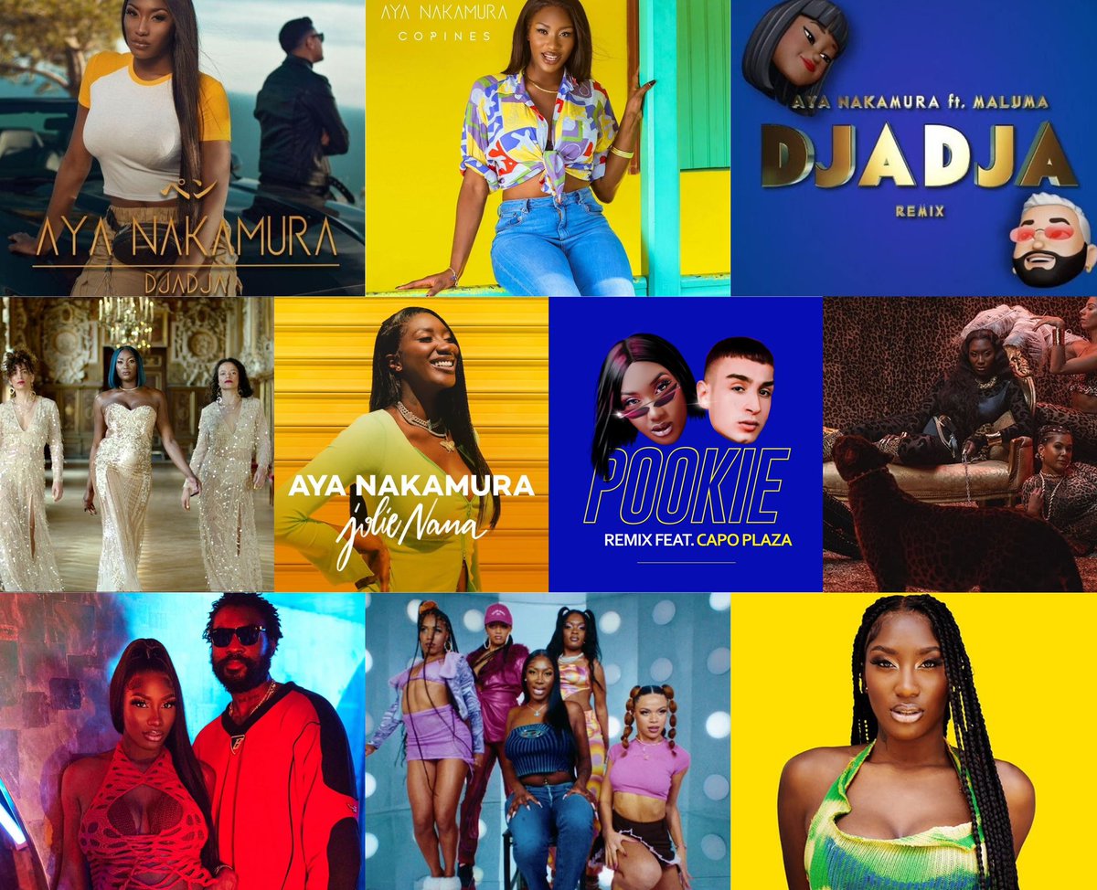 nakamura_base's tweet photo. Le TOP 10 des sons les plus streamés d’Aya Nakamura sur Spotify:

1 - Djadja (464M) 
2 - Copines (398M)
3 - Djadja feat Maluma (363M)
4 - Pookie (203M)
5 - Jolie Nana (148M)
6 - Pookie feat Capo Plaza (99M)
7 - 40% (92M)
8 - Dégaine feat Damso (83M)
9 - Baby (80M)
10 - Bobo (77M) https://t.co/HIJDgtykn5