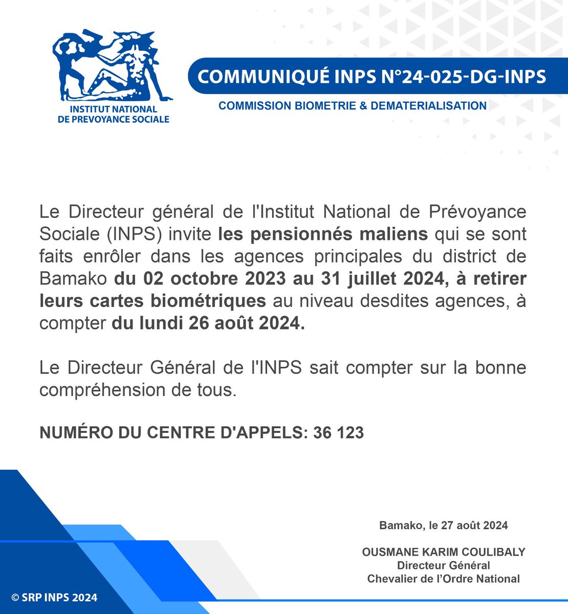 INPS (@inps_mali) on Twitter photo 