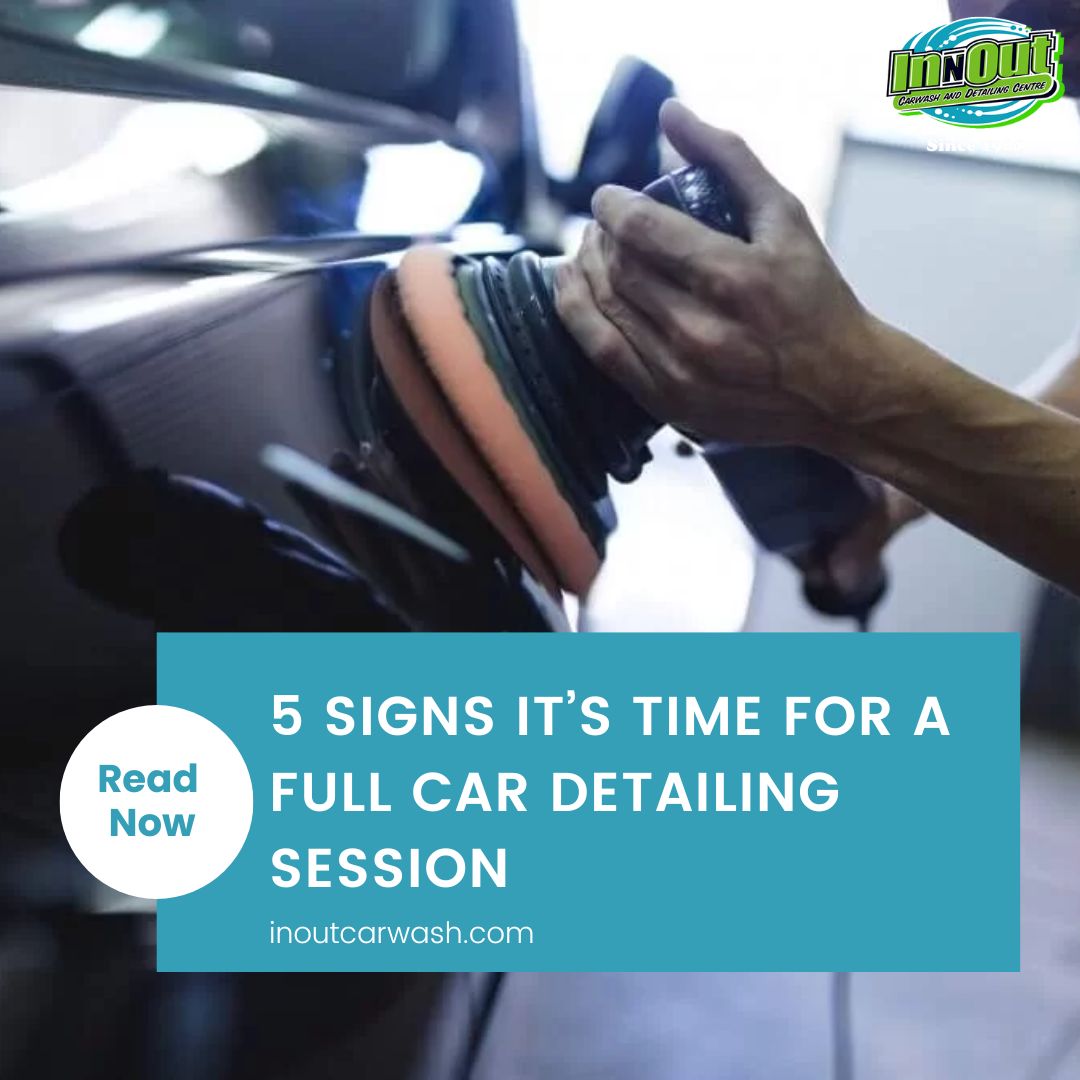 InNOutCarwash_'s tweet image. Get your car shining like new! Discover the 5 signs that it's time for a full detailing session. 🌟 Read Now - bit.ly/4bgy5Dz

#CarCare #AutoDetailing #DetailingServices #CarDetailing #Brampton #InNOutCarWash