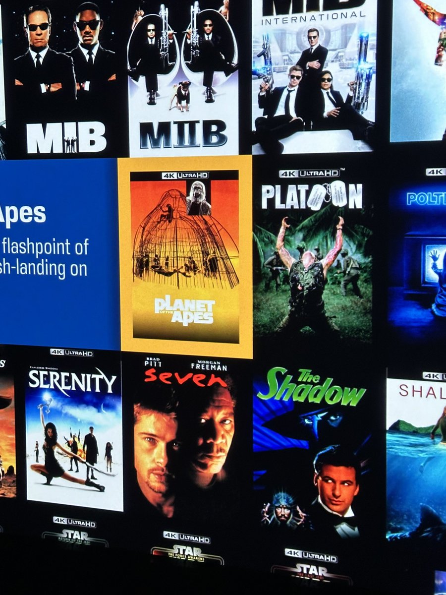 A nice surprise today on the Kaleidescape planet of the apes the original in 4K HDR and Dolby vision
