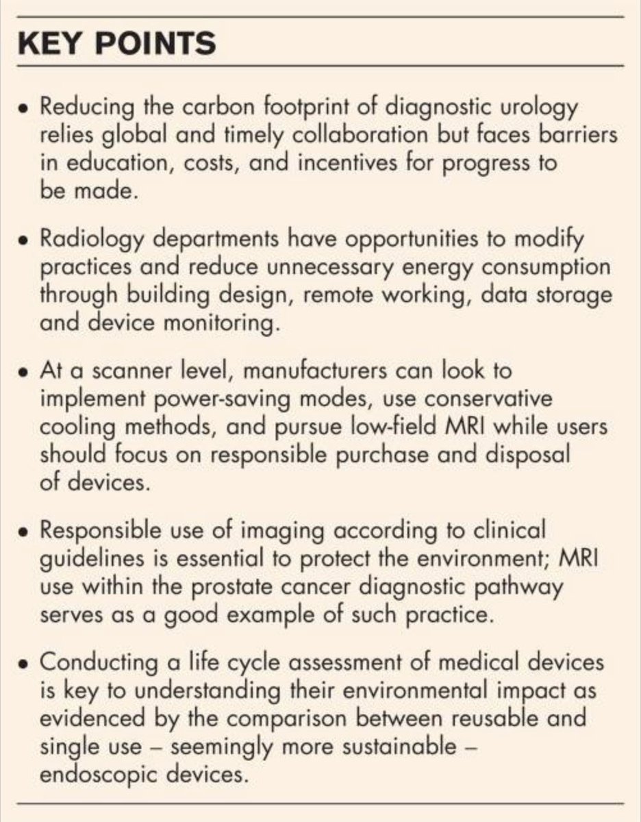 Alexandre Woernle (@alexwoernle) on Twitter photo Delighted to share our recent review “Footprints in the scan: reducing the carbon footprint of diagnostic tools in urology”
featuring ideas for scanners, medical devices, departments and pathways on how to improve sustainability
<a href="/giga_fra/">Francesco Giganti</a> <a href="/mrsprostate/">Caroline Moore</a>
journals.lww.com/co-urology/ful… Delighted to share our recent review “Footprints in the scan: reducing the carbon footprint of diagnostic tools in urology”
featuring ideas for scanners, medical devices, departments and pathways on how to improve sustainability
<a href="/giga_fra/">Francesco Giganti</a> <a href="/mrsprostate/">Caroline Moore</a>
journals.lww.com/co-urology/ful…
