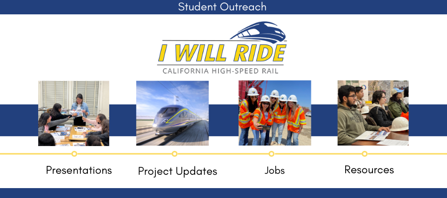 CaHSRA's tweet photo. You can now read the August 2024 #IWillRide monthly update on our website! You don’t want to miss all the HSR news for students: https://t.co/NvUl3cqd9y

To receive these monthly updates directly to your email, become an I Will Ride member at: https://t.co/OhJJ7YUUir https://t.co/Q8rKZFl8IY