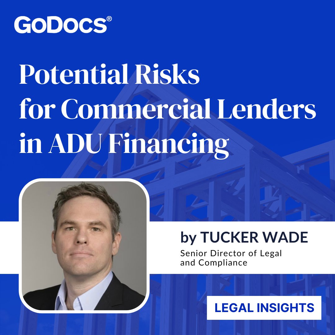 1GoDocs's tweet image. California ADU Loans: Are you prepared for the risks?

GoDocs&apos; Senior Director of Legal &amp;amp; Compliance, Tucker Wade, dives into the potential risks associated with ADU loans under California&apos;s S.B. 9.
Read the article: loom.ly/Kg4tmHM

#GoDocs #ADU #SB9 #ADULaw