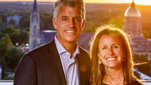 nd_news's tweet photo. New men’s residence hall to be named for alumni John and Jill Coyle: https://t.co/yqGZGfzlxY https://t.co/VzQdupIQSj