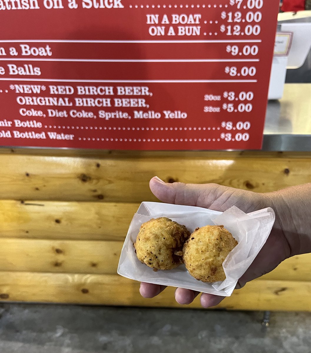 I ordered up some walleye balls. #MNStateFair