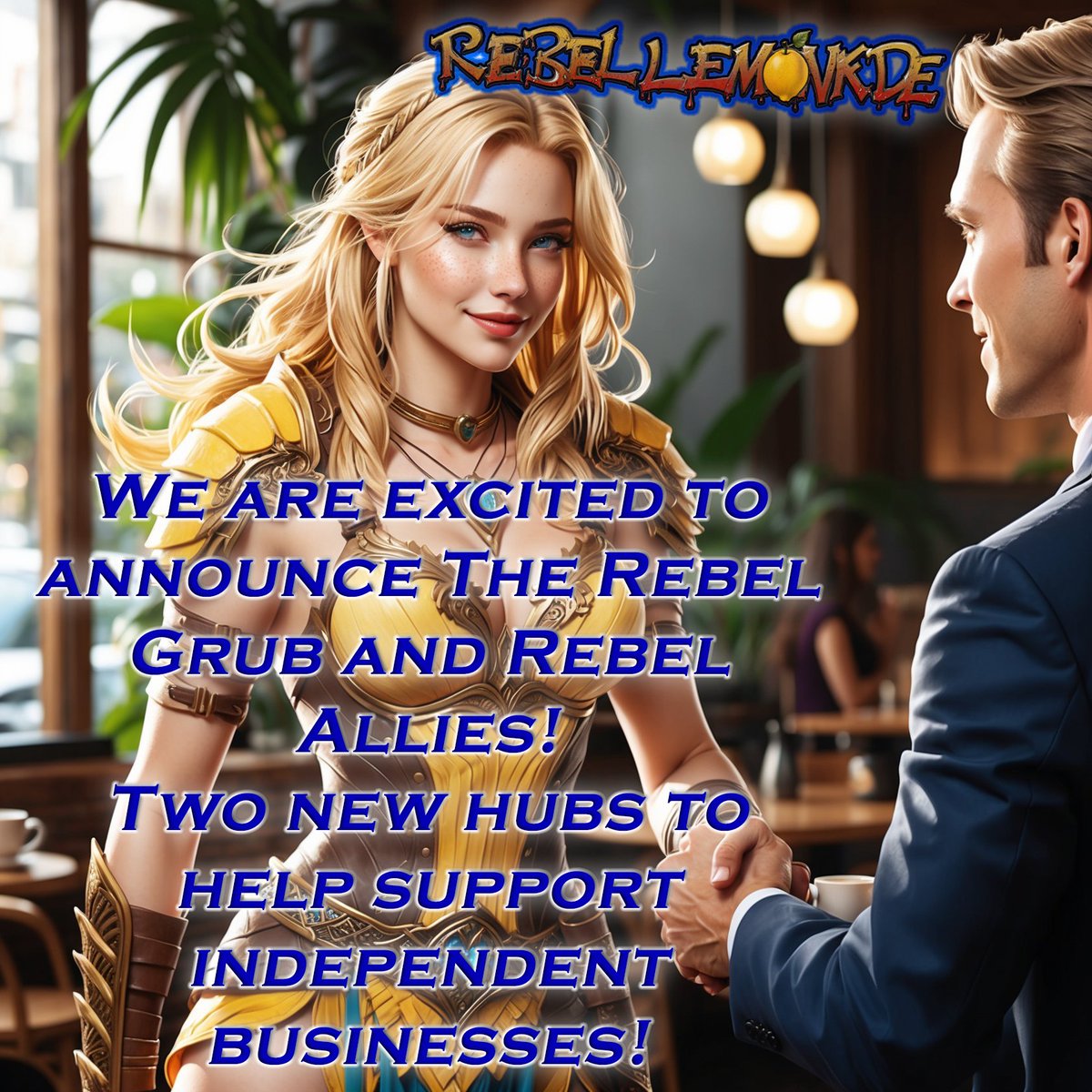 RebelLemonade's tweet photo. Exciting news, Rebels! 🎉 Our website just got a major upgrade with the launch of two new sections—Rebel Grub and Rebel Allies! Rebel Grub is here to support independent restaurant owners, while Rebel Allies is for all independent business owners!

#RebelGrub https://t.co/UMhoDnEH6B