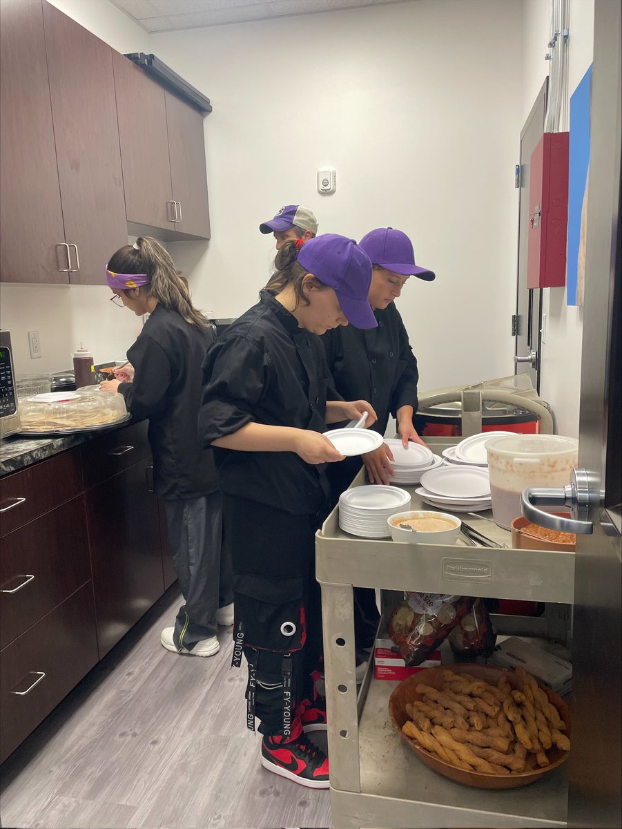 Scenes from the first home game! Culinary students displaying professionalism and service. And got to meet some awesome people in the Stadium Club! Thanks for having us!
#onlyoneshs