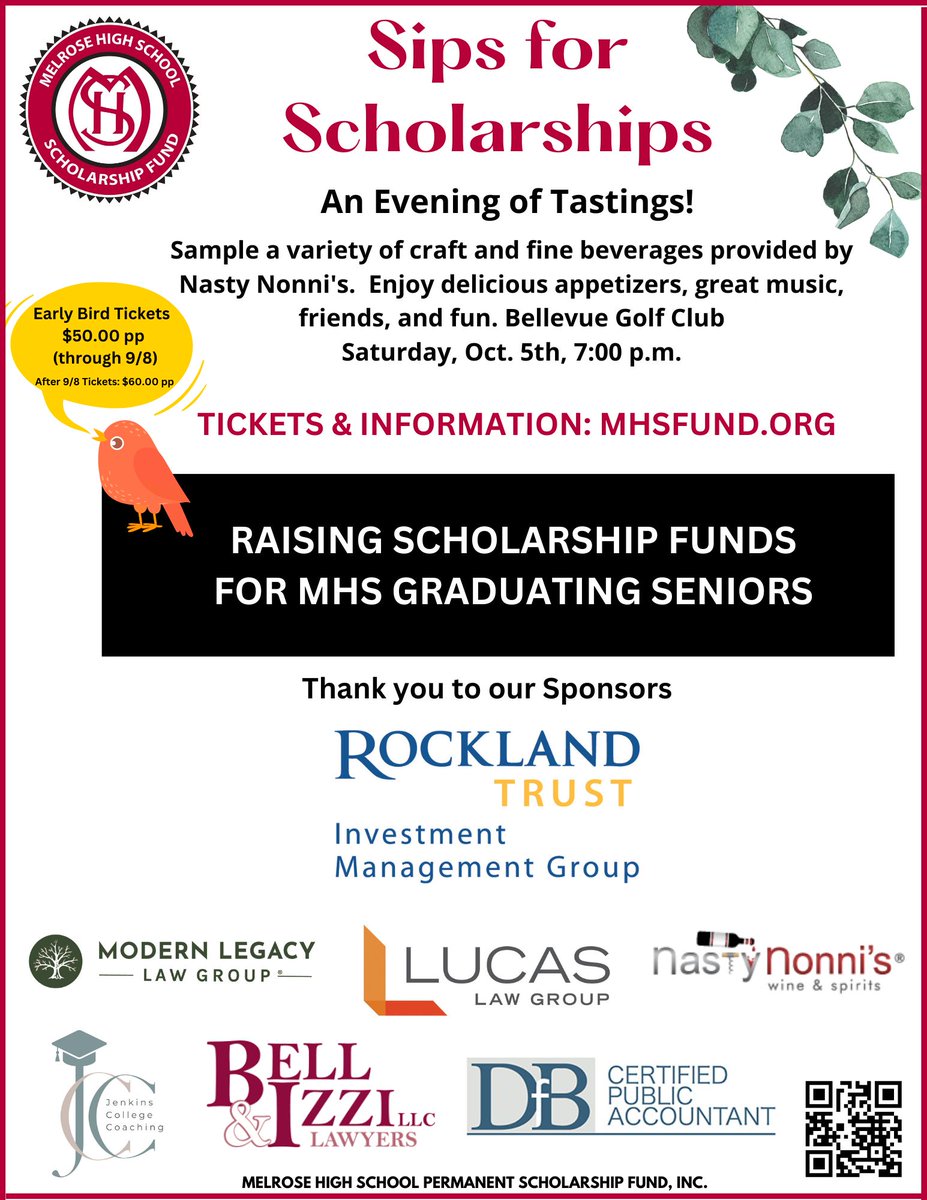 The Beth A. Lucien Scholarship is being honored at Sips for Scholarships, Sat 10/5 @ Bellevue GC. This Scholarship is awarded to a student who shows strong empathy to others, achieves academic excellence, participates in multiple sports, or may need fin aid.