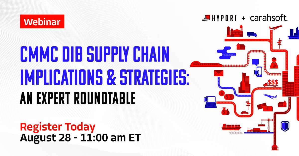 Hypori_VM's tweet image. There&apos;s still time to register! Sign up to attend tomorrow&apos;s &quot;CMMC DIB Supply Chain Implications &amp;amp; Strategies: An Expert Roundtable&quot; webinar hosted by Carahsoft &amp;amp; Hypori.    

🔗 bit.ly/3y3RfiG  

#CMMC #ExpertRoundtable #SupplyChain #DIB