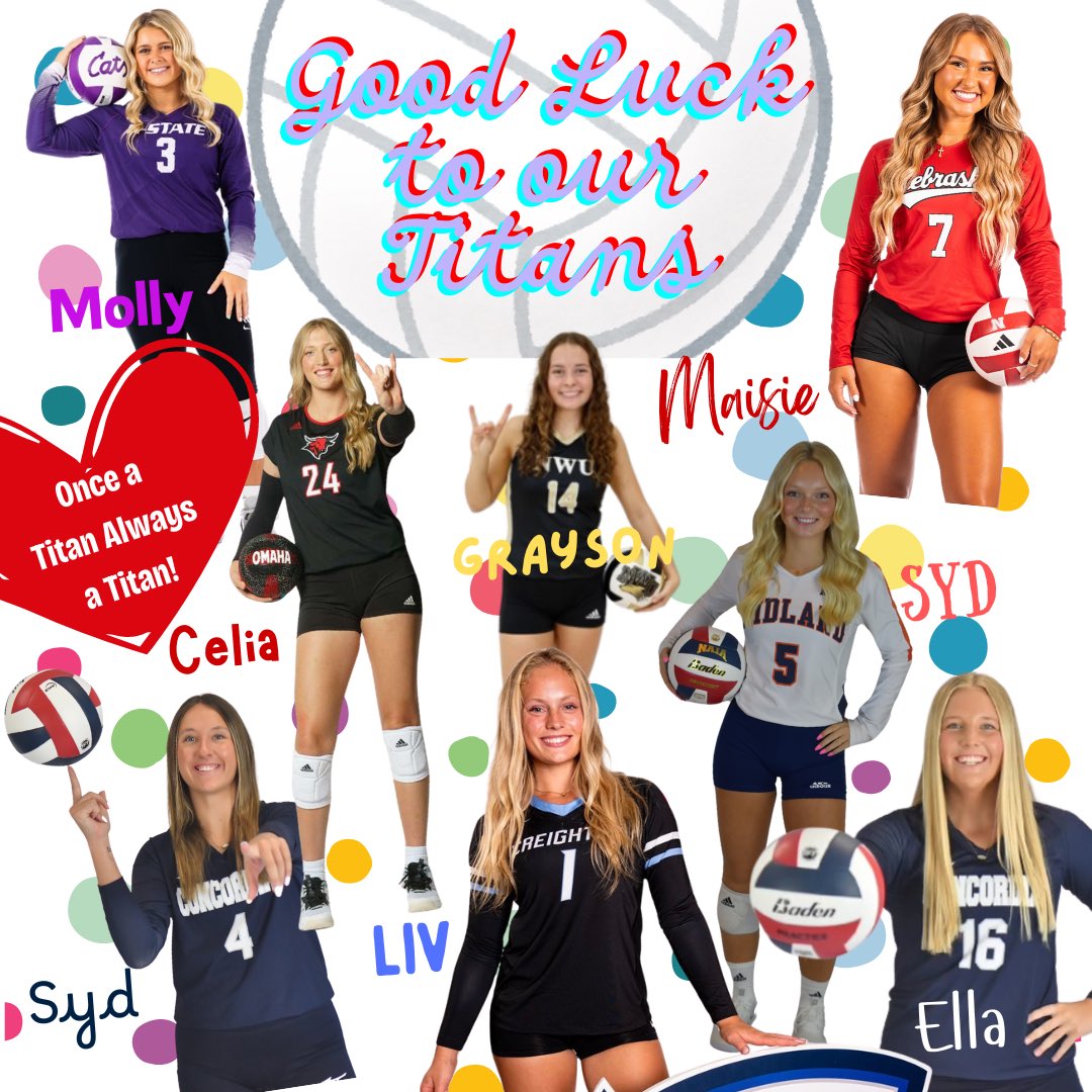 Good luck to our former Titans! So proud of you! ❤️🏐💙