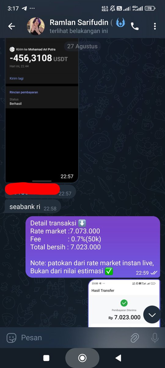 AriiPuttra1's tweet photo. proof that I bought crypto from my customer, will my crypto be lost in a wallet @wallet_tg that cannot be accessed? https://t.co/s5VYmRrrSj