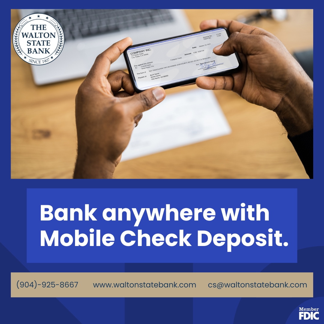 waltonstatebank's tweet image. Free Mobile Check Deposit is now available for your convenience!

#mobilecheckdeposit #mobile #check #deposit #mobilepayment #mobilebanking #waltonstatebank