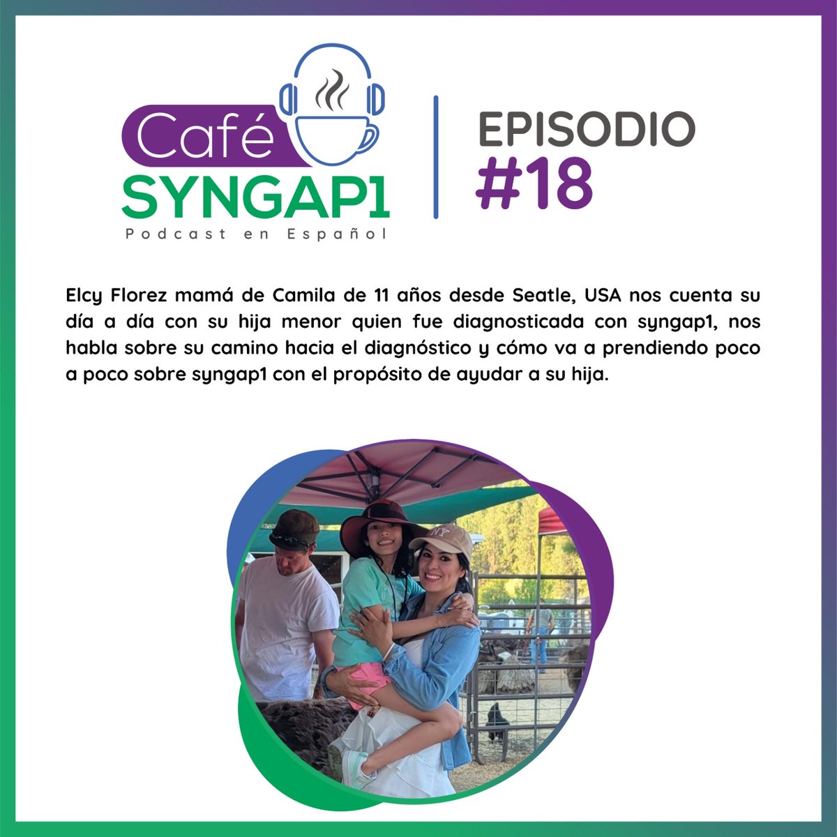 ¡Nuevo episodio de podcast! Episodio 18: Elcy Florez y Su Hija Camila Desde Washington, USA

Syngap.Fund/Cafe

#SYNGAP1 #CafeSYNGAP1

<a href="/VickyAArteaga/">Vicky Arteaga</a>