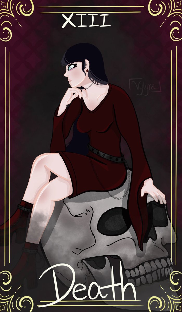 vylyra_ondrea's tweet photo. Tarot cards based off my D&amp;D characters ✨ Next we have Lilith!

#ArtistOnX #dndart #tarotcardart https://t.co/Kah4ACOzZp