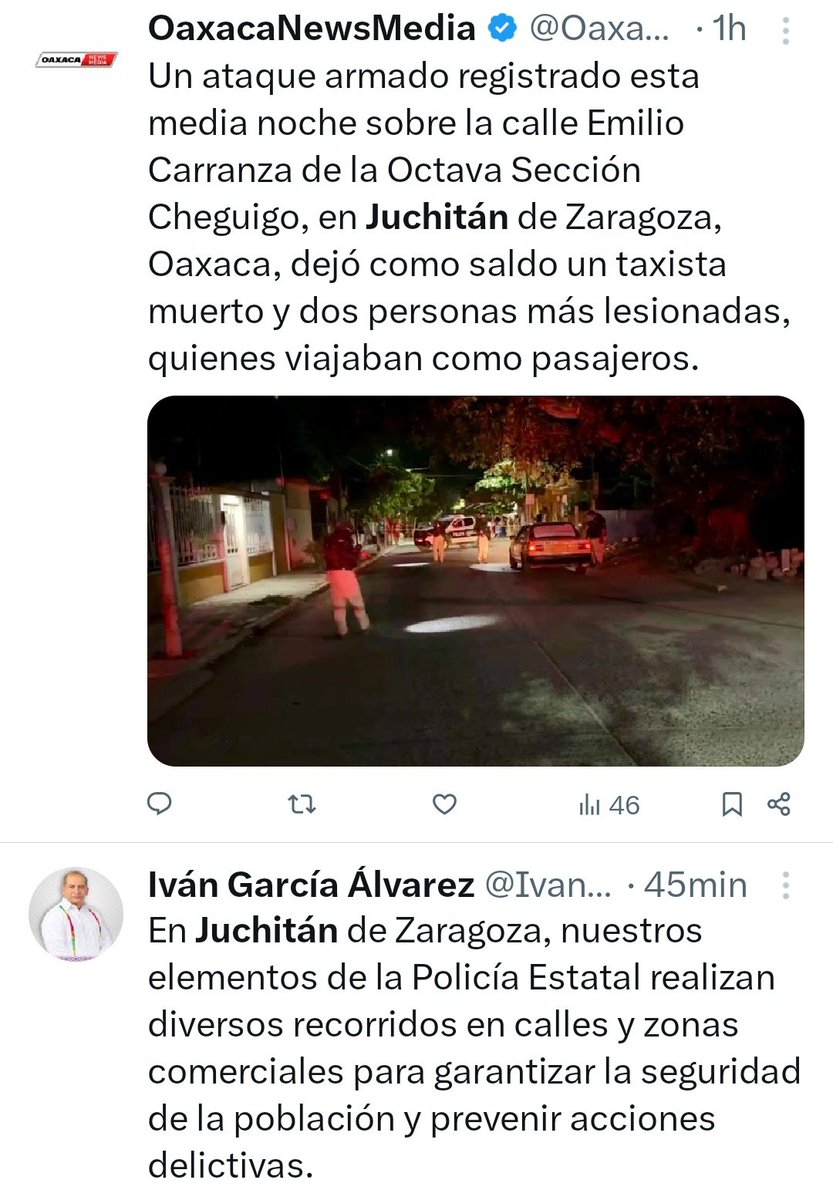 Replica_Tweets's tweet photo. #Oaxaca Homicidio en Juchitan. Que alguien le avisé al titular de la @SSPC_GobOax que su chamba es #Proactiva preventiva; los levanta muertos son los que llegan después

Alguien lleva el conteo de homicidios en el istmo, o mejor visitamos panteones, ya viene noviembre
@salomonj https://t.co/7iBOfVg1JB