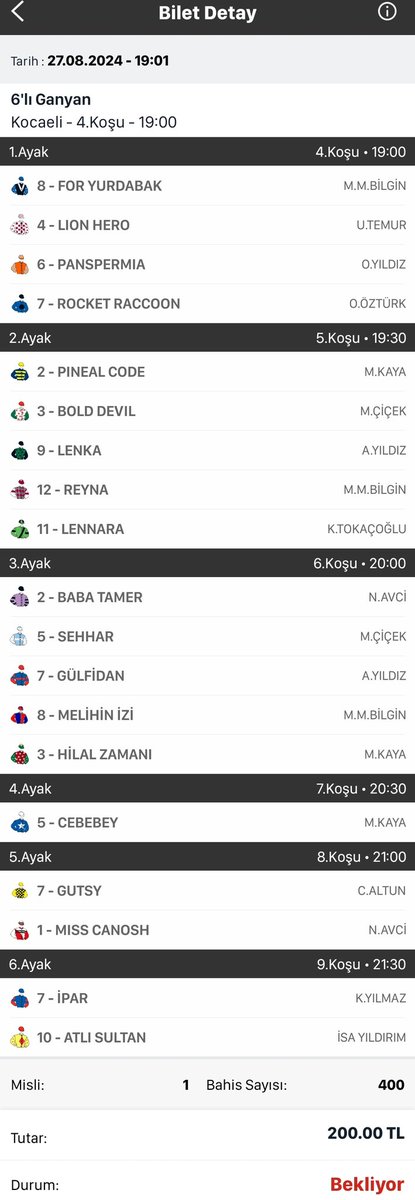 Kocaeli'ye mesafeliyim ve İstanbul Ankara dışında pek oynamıyorum ama şansımı denemek istedim.
Bol şanslar.