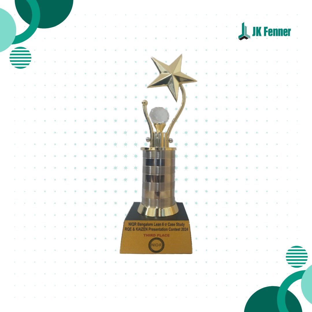 jkfenner's tweet photo. Excited to share that JK Fenner excelled at the NIQR Bangalore Lean Six Sigma Contest 2024! #JKFenner #LeanSixSigma #NIQR2024 #ProductivityImprovement #VSM #ExcellenceInAction #Engineering https://t.co/HShcpCpUrd