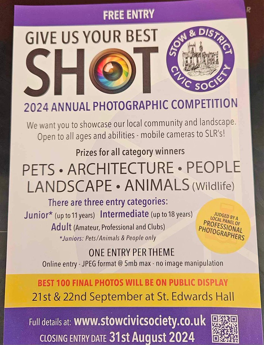 Still time to get you photos in!  #Stowonthewold #photographiccompetition