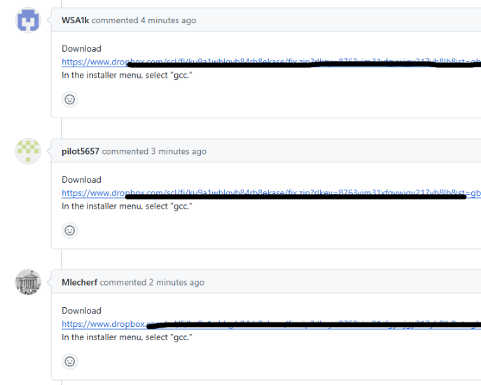 lvminzhang's tweet image. A new virus is spreading on GitHub, disguised as "technical responses" in GitHub Issues. Once downloaded, it takes control of your computer and uses your GitHub account to respond to repos you've starred or bookmarked with virus. Many users and repos have already been hacked.
