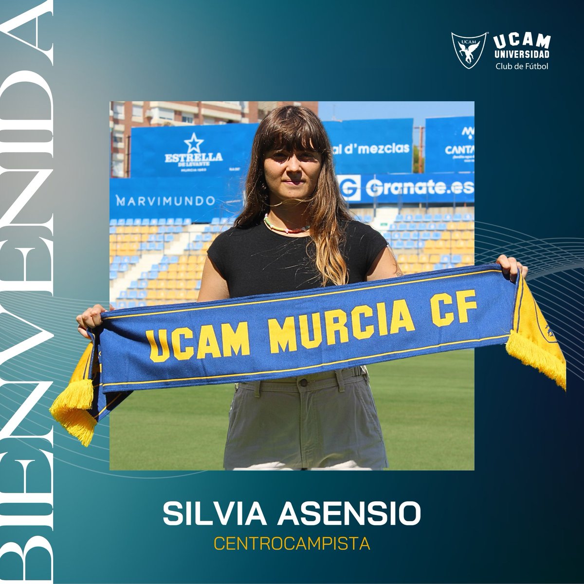 UCAMMurciaCF's tweet photo. 🆕 #UCAMFemenino | Hoy anunciamos tres nuevas incorporaciones a nuestro equipo senior:

⭐️ @NiomiSheffield (Defensa): La jugadora defenderá la camiseta universitaria tras haber militado en el Rojales CFF en categoría Autonómica valenciana. Además, ha jugado en la @CanteraNazari, @futbolbaseECF y CF Racing Playas de Orihuela. 

⭐️ Silvia Asensio (Centrocampista): El Club se hace con los servicios de esta futbolista murciana que viene de ser una pieza clave en el @AlcantarillaFC en Preferente Autonómica Femenina. 

⭐️ @_lodiiii_  (Delantera): La andaluza ha demostrado un alto nivel en la pasada temporada en la categoría Preferente Autonómica con la camiseta de la @canteragrana.

¡Bienvenidas a vuestra nueva casa! 💙
