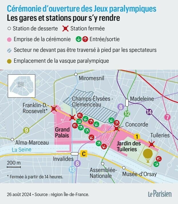 ⚠ Ce mercredi, journée qui sera marquée par la cérémonie d’ouverture des Jeux paralympiques, les réseaux de transports parisiens repassent en mode olympique
➡️ l.leparisien.fr/gteg