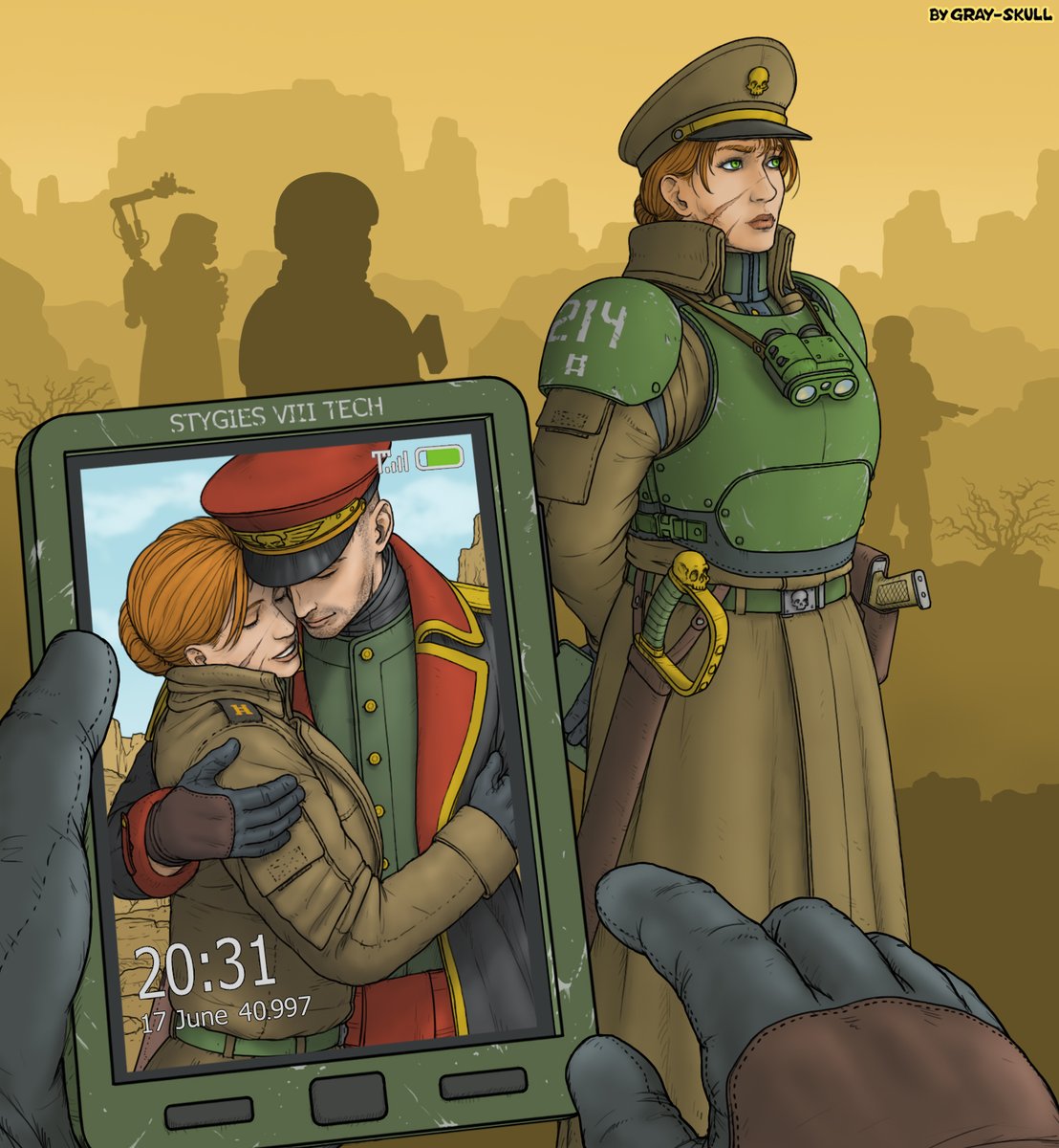 #warhammer40k #warhammer40000 #warhammer #40k #WarhammerArt #WarhammerCommunity #astramilitarum #imperialguard #cadianshocktroops #wholesome #grayskull 
Still simple people when nobody seeing 
--
p.s. NSFW continuation of this art is on my Boosty. Link in my bio 😉