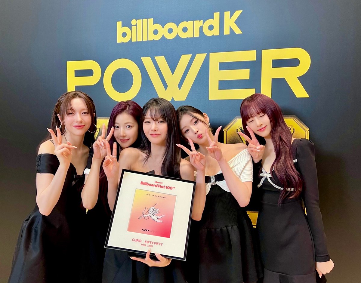 kchartsmaster's tweet image. 🏆 Congratulations ‘FIFTY FIFTY - Cupid’ for winning “Hot 100 Achievement” at Billboard K-POWER 100.