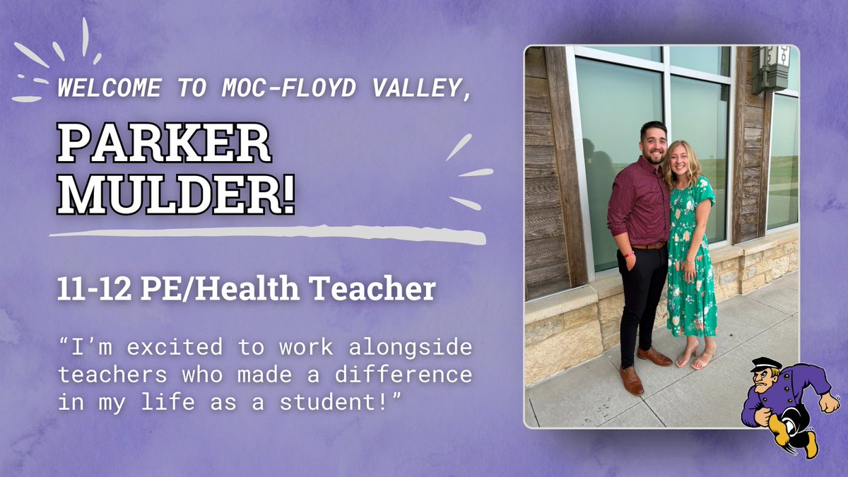 Parker Mulder returns to #MOCFV, this time as a 11-12th grade physical education/health teacher! 👋

His enthusiasm for working alongside those who once taught him is heartwarming. When he’s not in the classroom, Parker enjoys golfing, reading, and hanging out with his family.