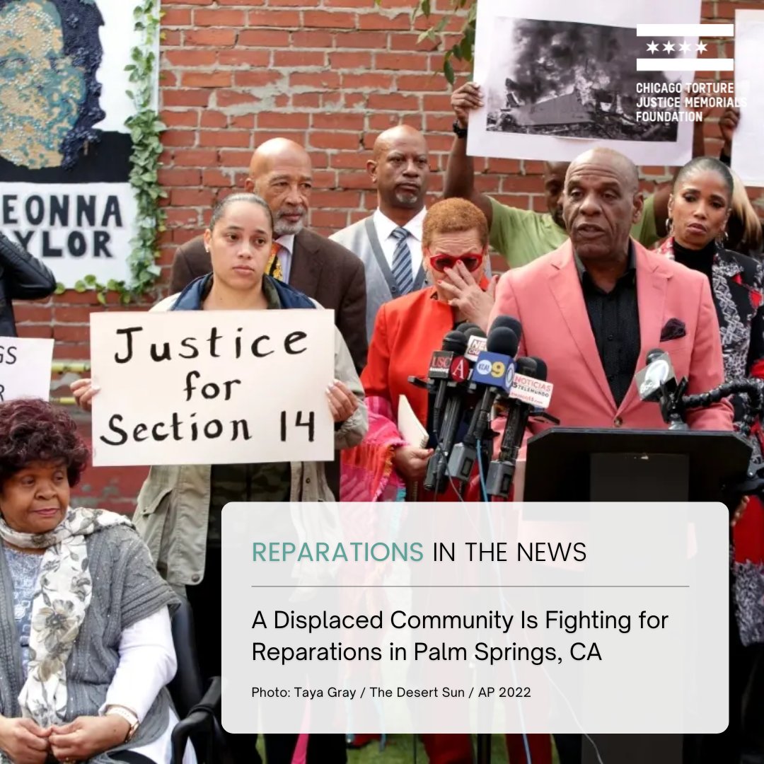 CTJMFoundation's tweet photo. A Displaced Community Is Fighting for Reparations in Palm Springs, CA
#reparations #reparationsnow #reparationswon #BlackLivesMatter #defundthepolice #redlining #gentrification #housingjustice https://t.co/JDQYFUaEg7