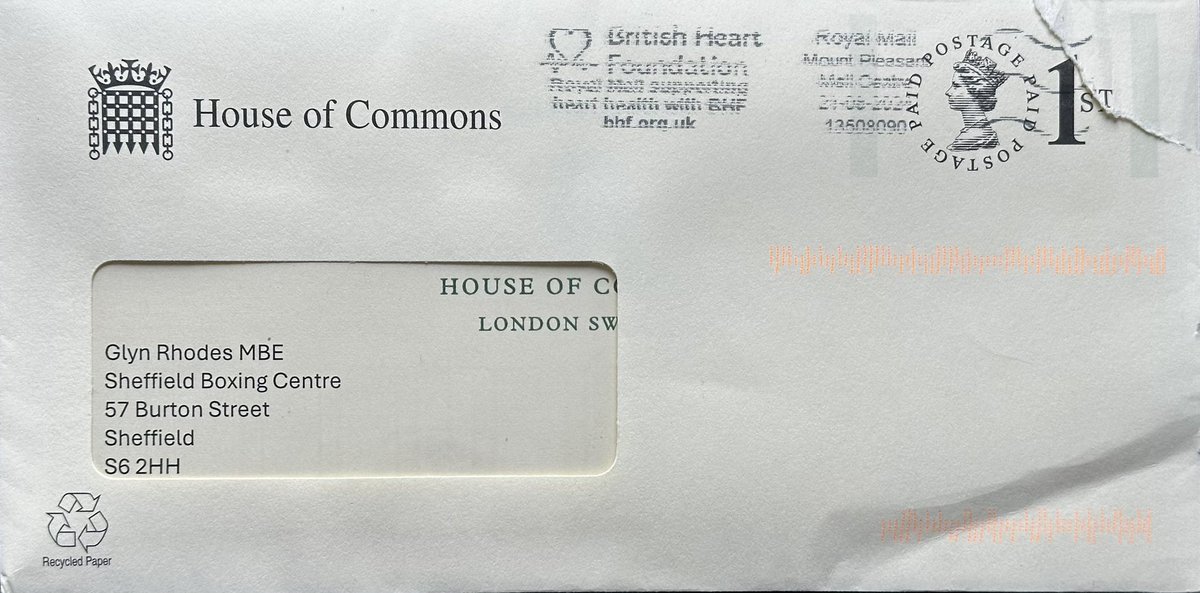 Great to wake up to this letter today rather then the usual bills I get in my post box 😀