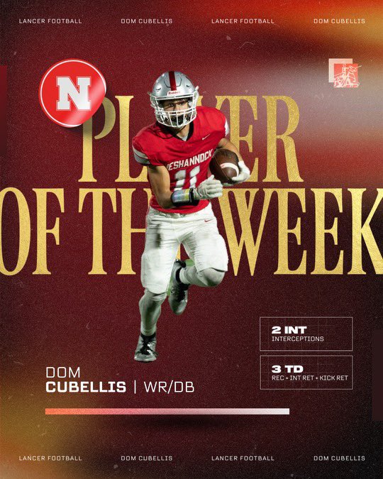 Shoutout to <a href="/DomC24_/">Dom Cubellis</a>  Our week 0 player of the week 💪🏻 🔥