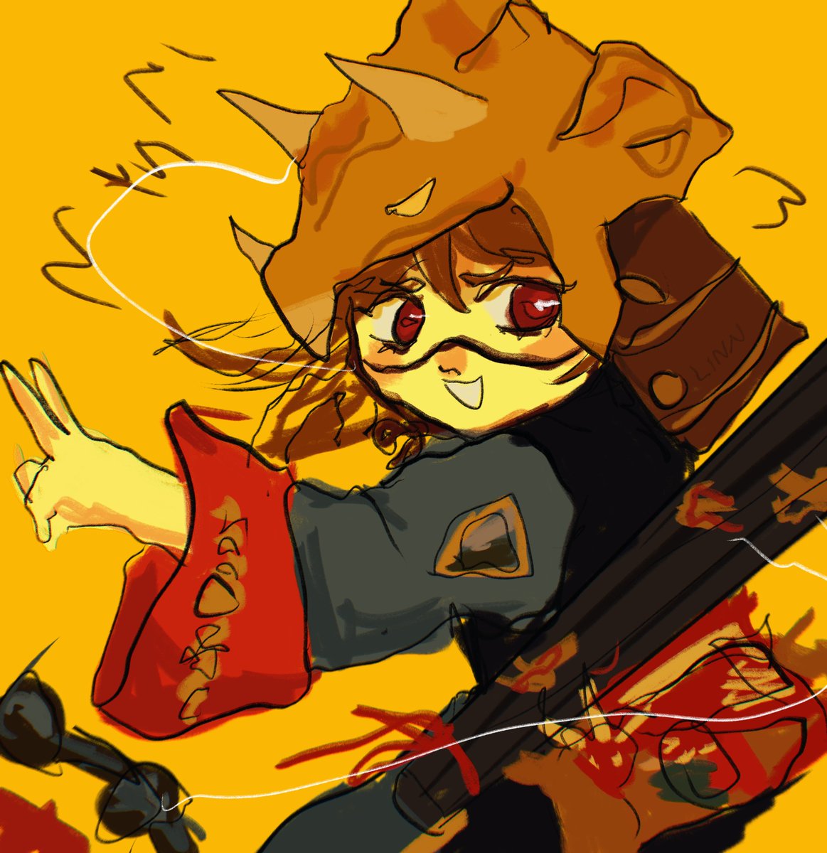 Growlerly's tweet photo. I am incapable of drawing with my left hand.
this is my ninjala oc :3 she has a dino hat🤠
#LeftRightNinjala #ninjalaart https://t.co/jcYjDvh7y2