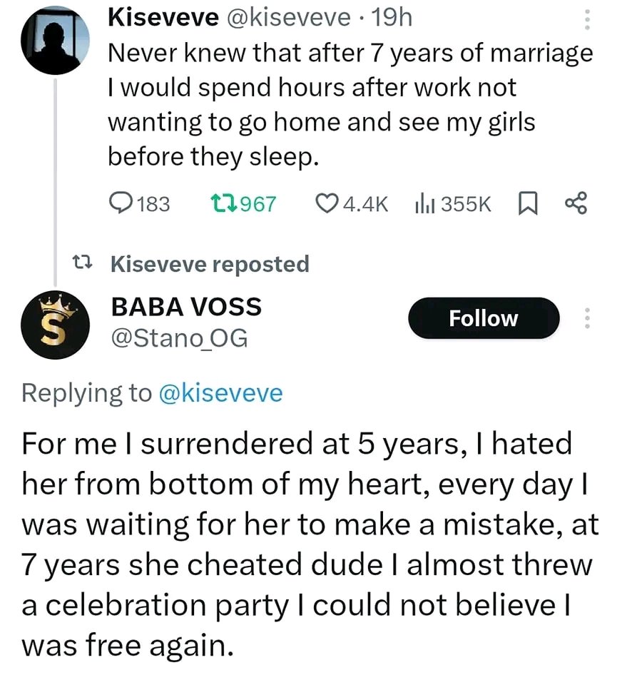 omwambaKE's tweet photo. Kwani how Bad is Marriage??? https://t.co/r0P7wxeEOd
