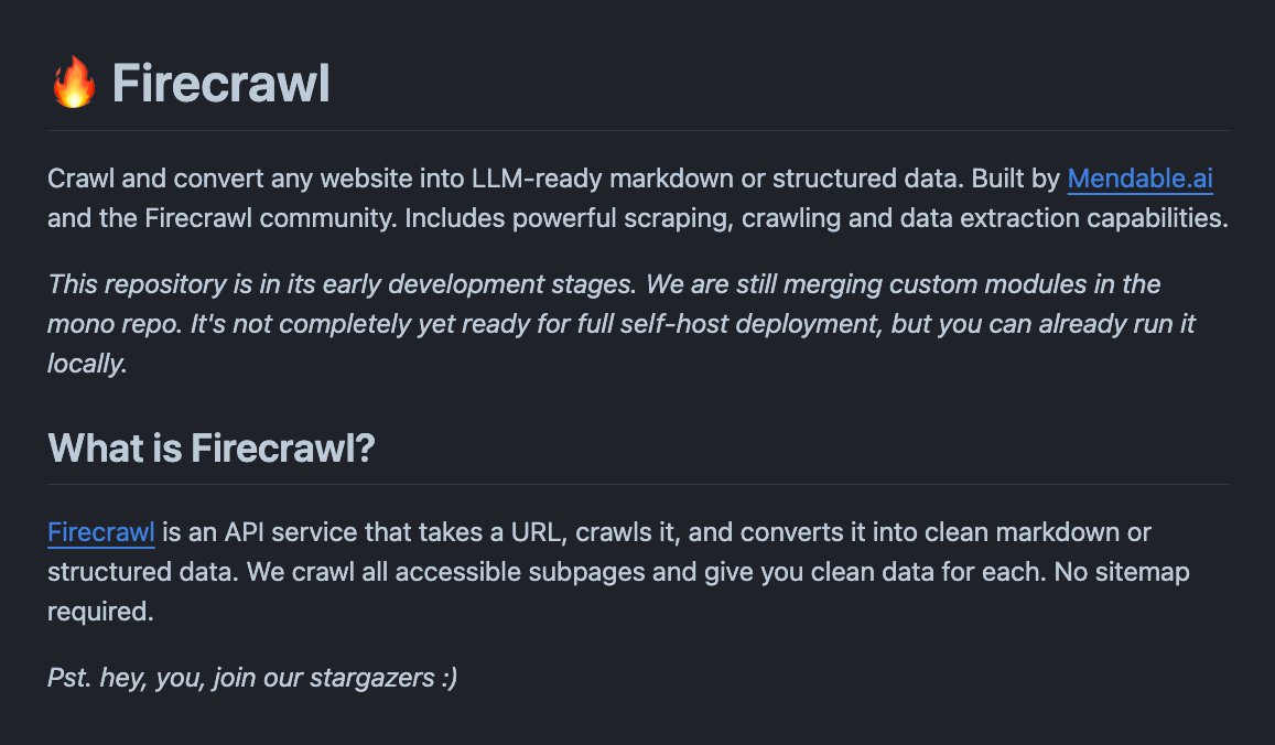 This Python tool looks super useful to crawl websites and convert data into LLM-ready markdown or structured data.

I find myself doing this a lot and most of the time it is a tedious effort. Great to see a service that does data extraction catered for LLM-based pipelines.