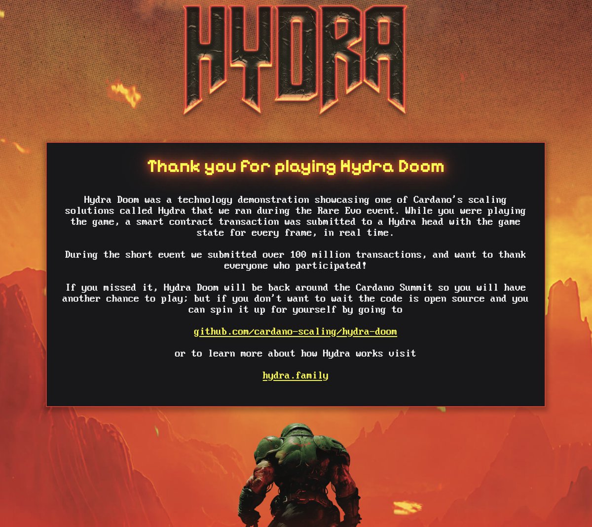 Have you enjoyed playing Doom on #Cardano Hydra state channels? 🚀 You now  can run it yourself as we open sourced the code: https://t.co/Yiz1D5nT7c  Enjoy!🕹️ #gaming #blockchain #crypto
