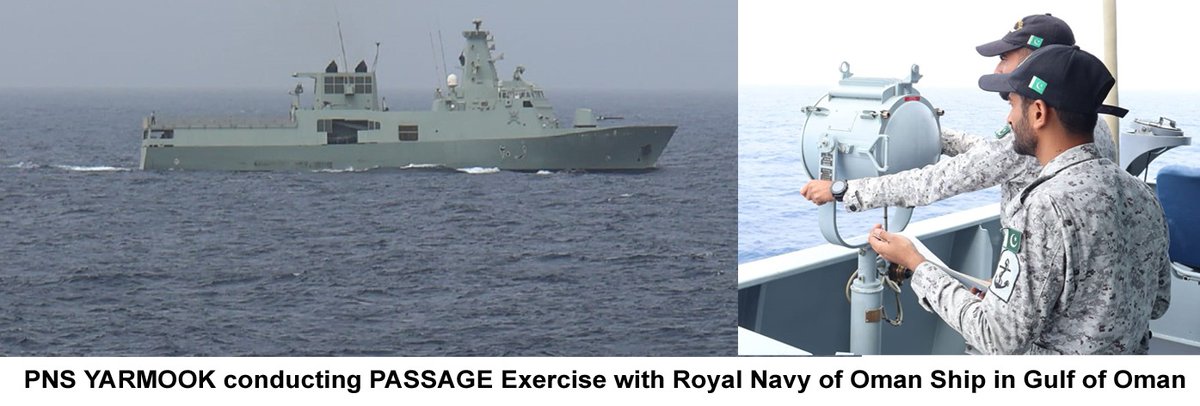 dgprPaknavy's tweet photo. Commanding Officer called on military leadership of Oman &amp; discussed matters of mutual interest. #PakNavy regularly deploy its warships on #RMSP to contribute in collaborative maritime security efforts. (2/2) https://t.co/U4RT6QSpEF