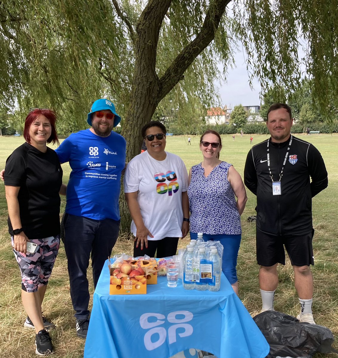 Football and basketball in Harold Wood Park organised by local police and Friends of Harold Wood Parks. Jack and I were able to supply <a href="/coopuk/">Co-op</a> fruit and water to the young participants. Great opportunity to chat to parents about Coop, quite  a few were already member owners.