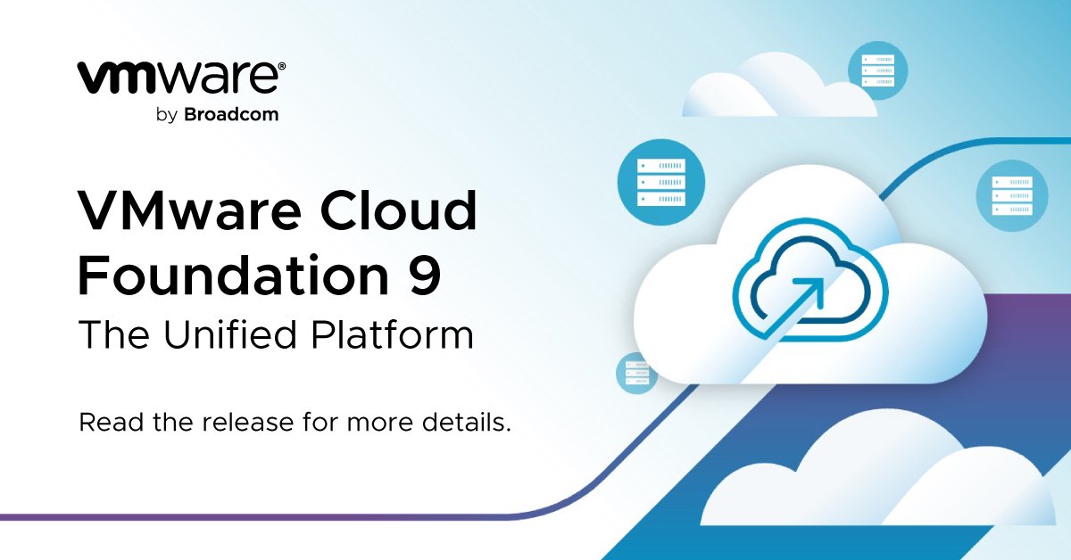 Today at #VMwareExplore, we're unveiling VMware Cloud Foundation 9. 🪄 This next evolution of #VMwareCloudFoundation delivers a unified platform for operations and automation that'll enable stronger innovation, efficiency, and security. Get the details: news.broadcom.com/releases/vmwar…