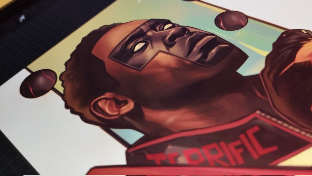 MR TERRIFIC  WIP 🌑🌑
Illustration Just for joke. 
#tomaselliart #dccomics #superman #digitalpainting #comics #comicbook #illustration #art #comicartist