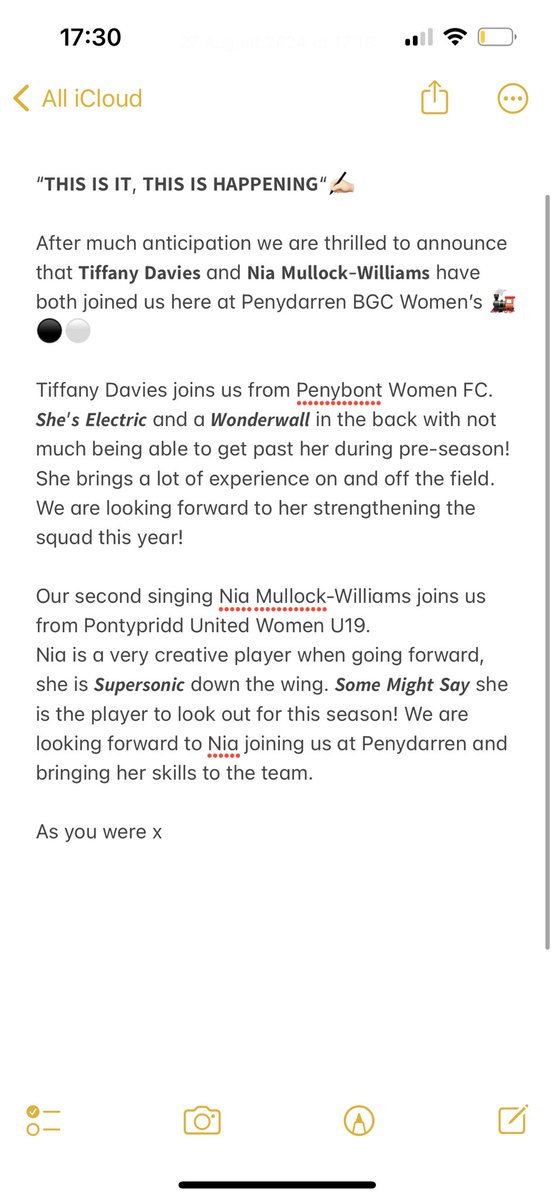 Welcome to The Bont, Tiffany Davies and Nia Mullock-Williams 🚂⚪️⚫️

As you were x