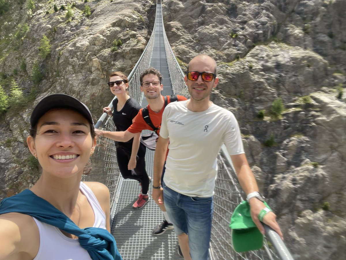 DHPRlab's tweet photo. Our group had an amazing experience with @martarelli_cori and her group in Brig! Besides sharing our knowledge’s and discussing on some new research ideas, we also experienced hiking in beautiful Alpine mountains ⛰️ https://t.co/6YlDo3P22o
