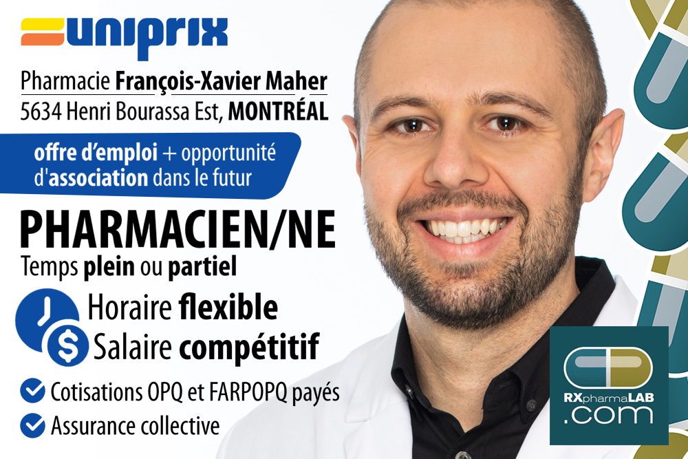 formatp's tweet photo. Pharmacien(ne) #Montréal #Pharmacien Consulter les détails de l'offre #Uniprix https://t.co/r5PHonoQ0X
#RXpharmaLAB Publiez vos postes en PHARMACIE sur RXpharmaLAB dès maintenant https://t.co/bBkFCA2qAM
@Uniprix_inc https://t.co/UnICWgjDcm
