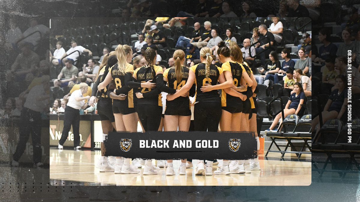 fhsuvb's tweet photo. Bring your family and bring your friends… it’s Black and Gold time!!!!💛🏐🖤

Come see the team in action THIS FRIDAY at 6pm at Hays Middle School. 

Ice cream will be provided before and after the match!🍦You won’t want to miss it😎🐯 #fhsuvb #rolltiges https://t.co/cKebYzcGBZ
