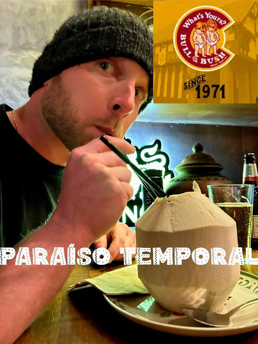 New on tap, only at Bull &amp; Bush Brewery, the latest offshoot of our award-winning coconut cream ale, "Temporary Paradise": 

Paraíso Temporal:

6.5%ABV Cream Ale brewed and finished with toasted coconut, aged 1 year in freshly emptied Cincoro Tequila barrels.