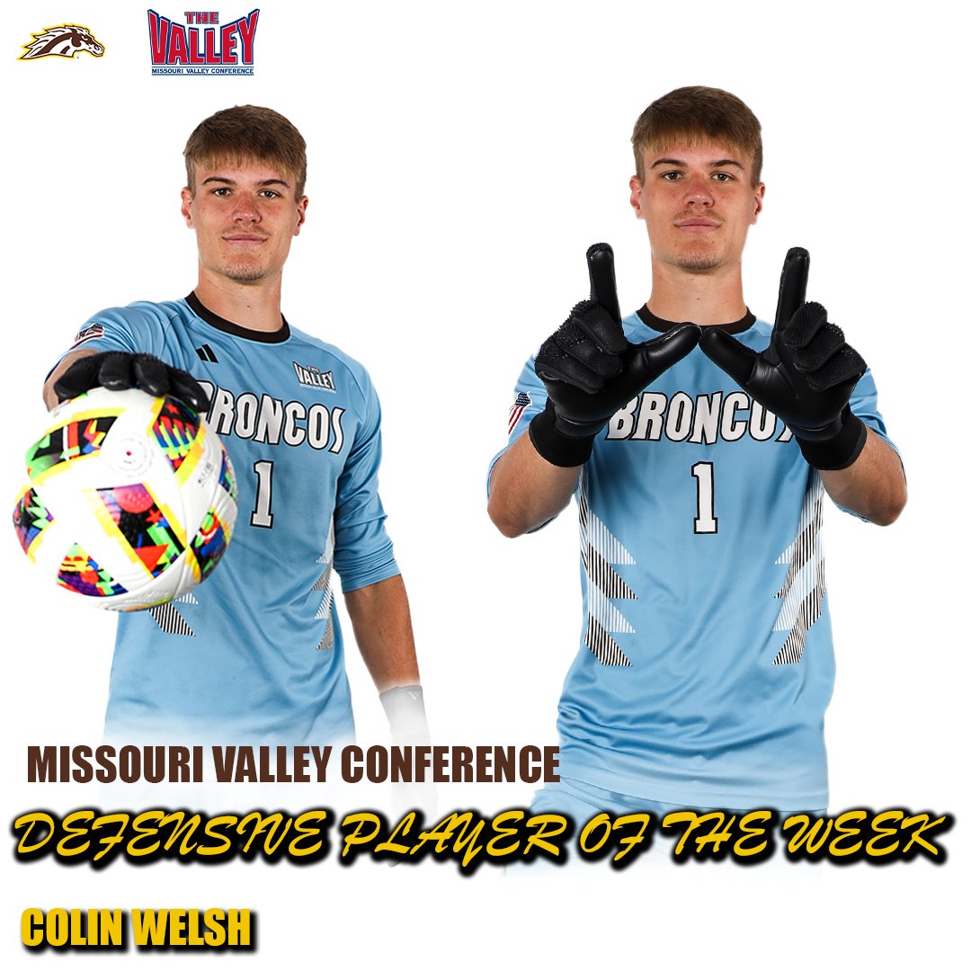 WMUMensSoccer's tweet photo. A well deserved congratulations to @WGk2021 on earning @MVCsports Defensive Player of the Week honors! 

📰https://t.co/EFPcXEuGup

#BroncosReign https://t.co/nJuLH0O7MU