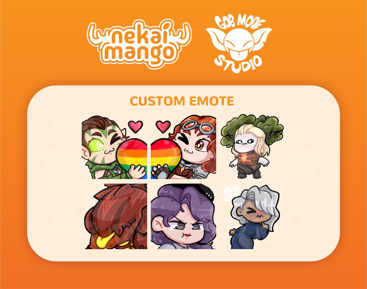 Nekai_Mango's tweet photo. Emotes commission for @MightyBarrelex thanks for trusting in #GobMode Studio💚 https://t.co/6NfIczdx8v
