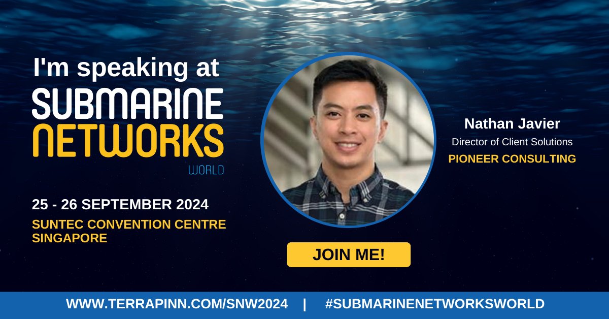 We are pleased to announce that Director of Client Solutions Jonathan Javier “Nathan” will be moderating the panel “More than just fibre pairs – SDM, MCF, what’s new in cable technology to address growing customer demands” at 2:40 on Wednesday, September 25th <a href="/SubNetsWorld/">SubNetsWorld</a>.