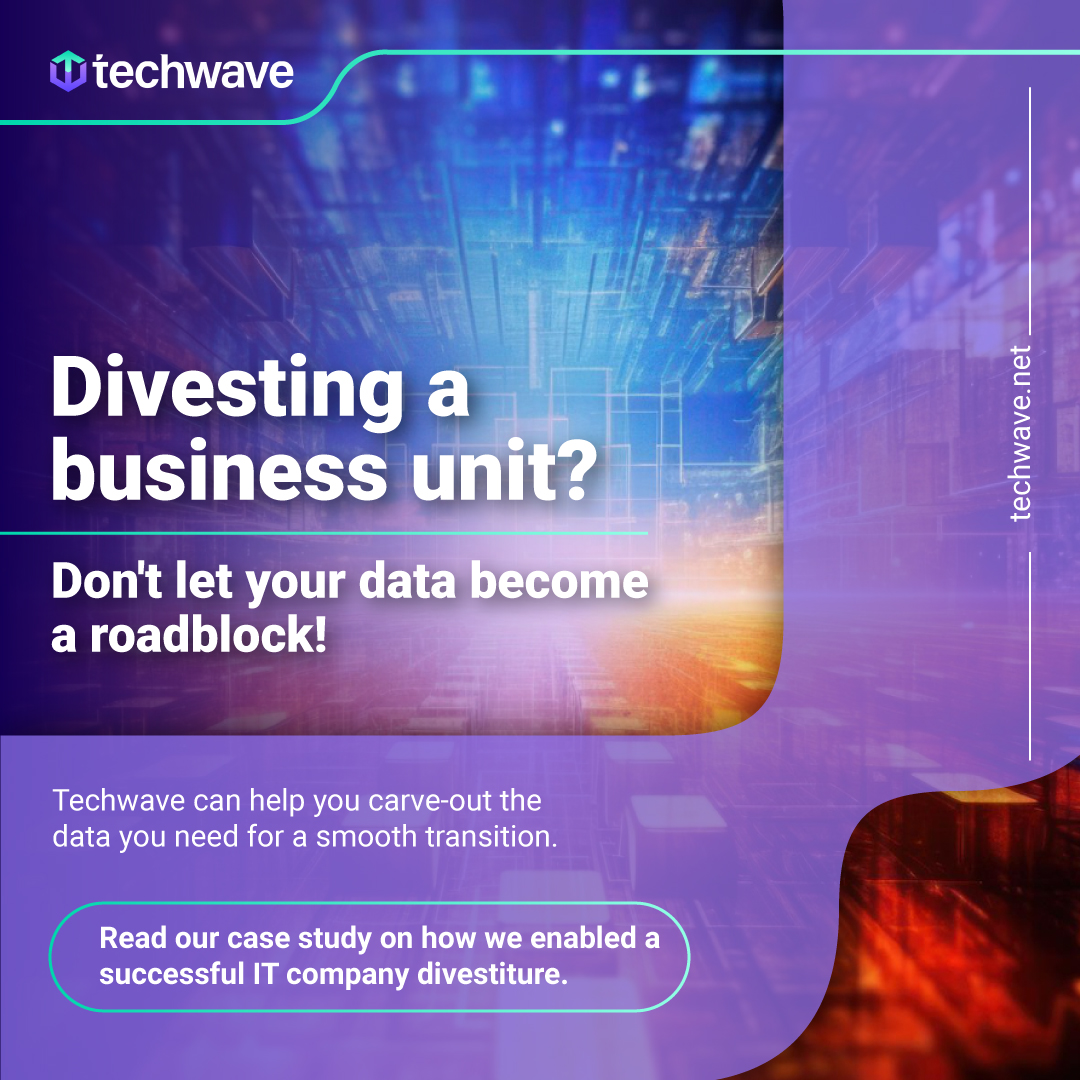TechwaveC's tweet image. Data roadblocks in divestiture? Techwave’s SAP expertise to the rescue! Check out our case study now @ techwave.net/sap_carve-out_…
#techwave #SAP #SAPservices #data #datamangement #SAPcarveout #empower #empowersuccess