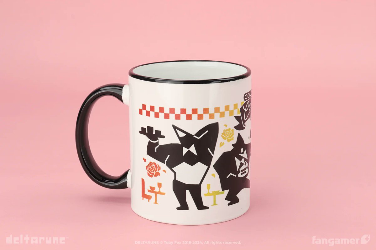 Fangamer's tweet photo. Introducing new DELTARUNE standees, aprons, mugs, and more!

Available now in our official collection: https://t.co/Y5cJlnM7QK https://t.co/ab9MYYrXzJ